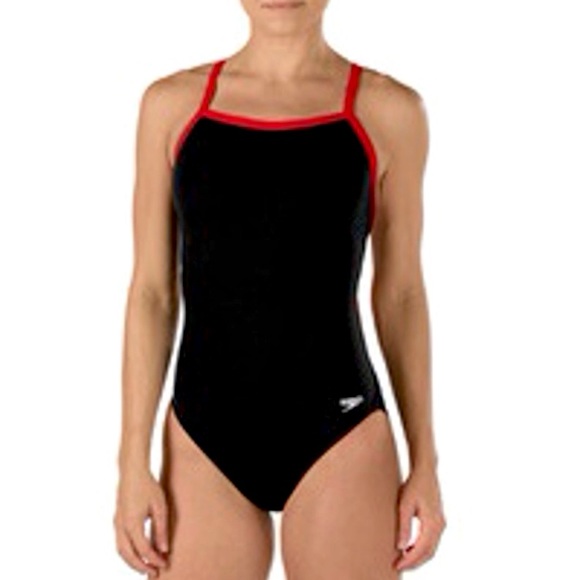 Speedo Other - Speedo Endurance+ Solid Flyback Training Suit Onepiece, Red & Black, Size 36/L